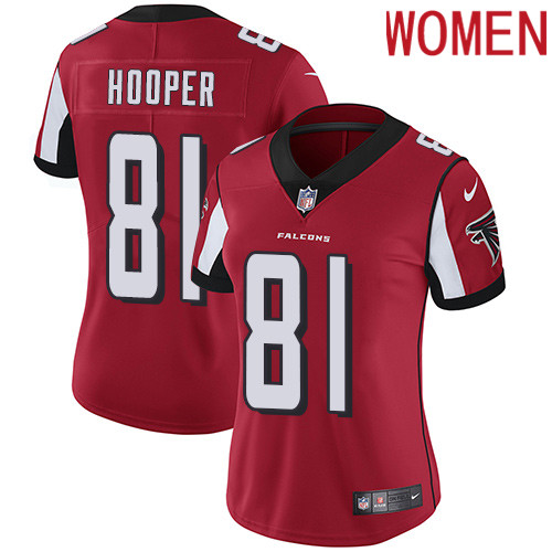 2019 Women Atlanta Falcons #81 Hooper red Nike Vapor Untouchable Limited NFL Jersey->women nfl jersey->Women Jersey